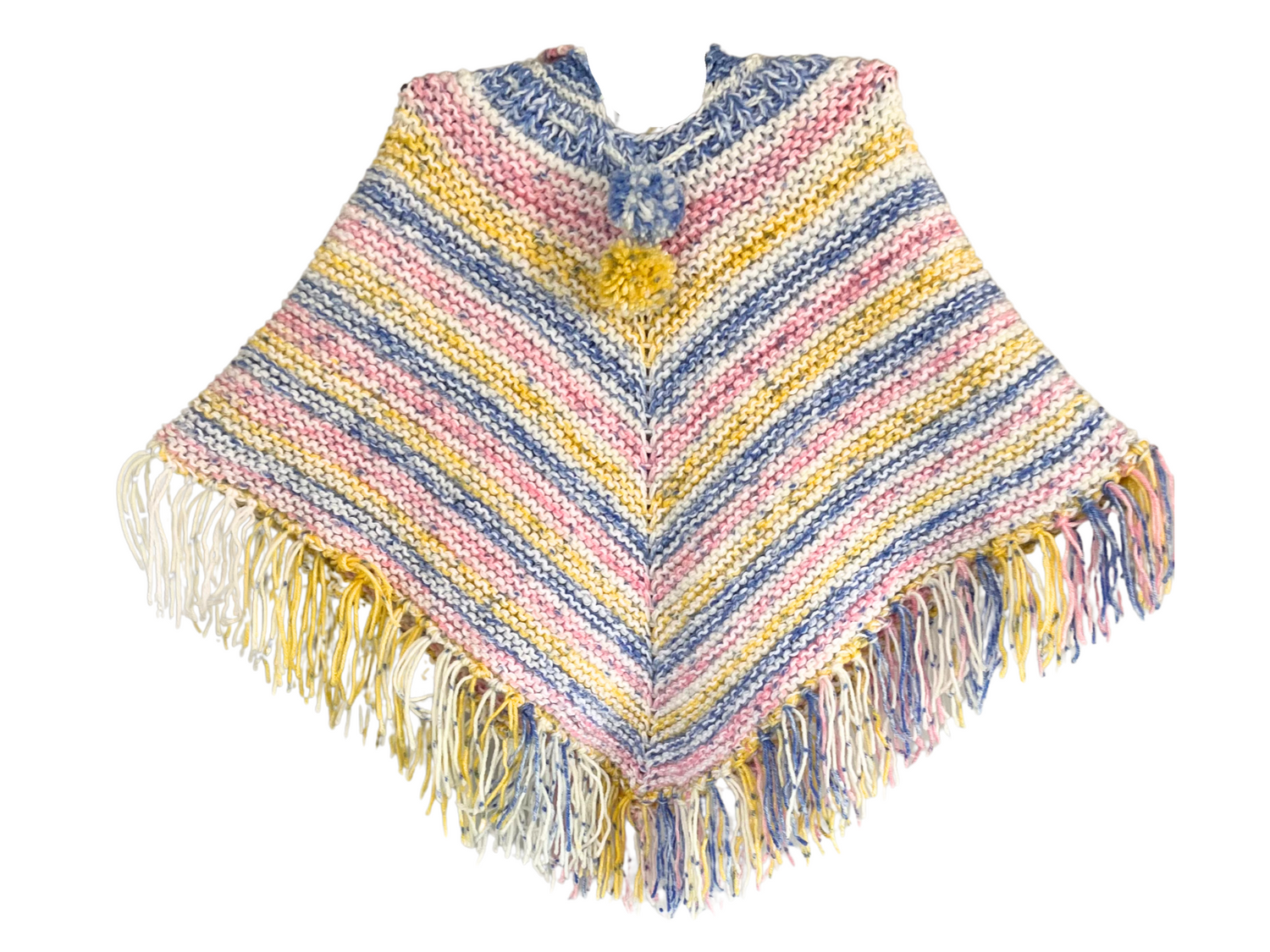 Poncho lana infantil artesanal | Amarillo Baby