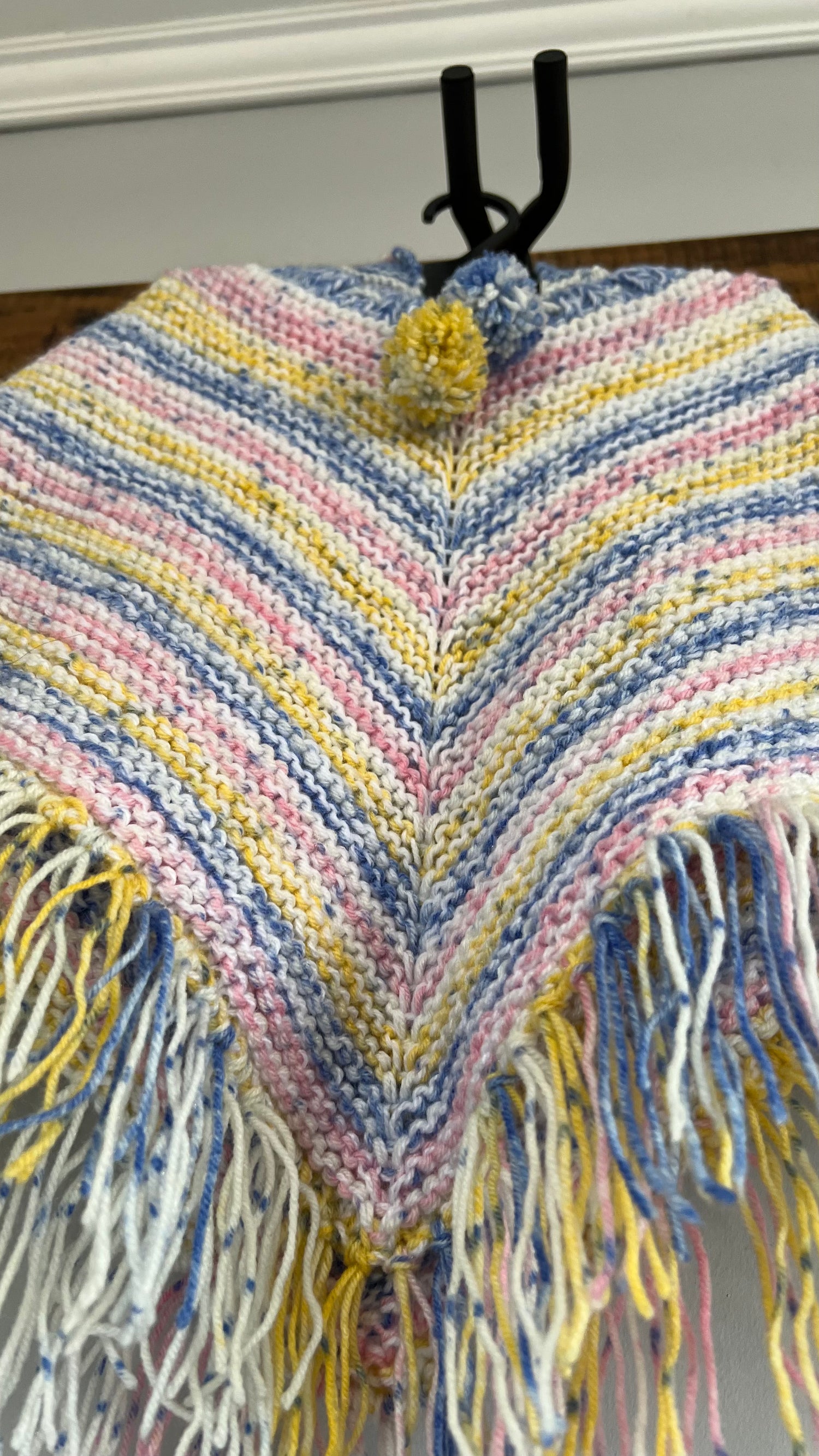 Poncho lana infantil artesanal | Amarillo Baby